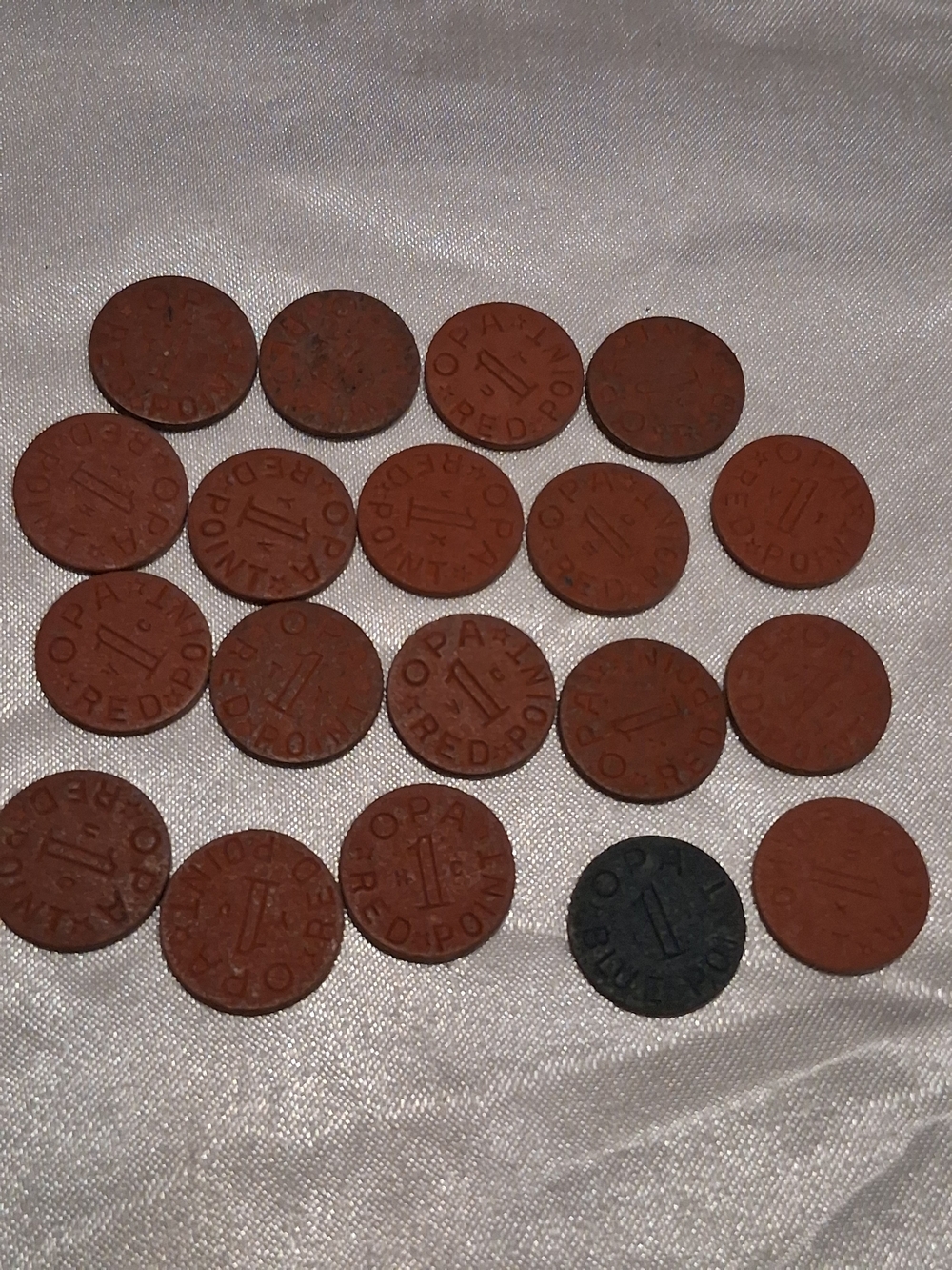 Vintage Red Opa Tokens - Lot of 19
